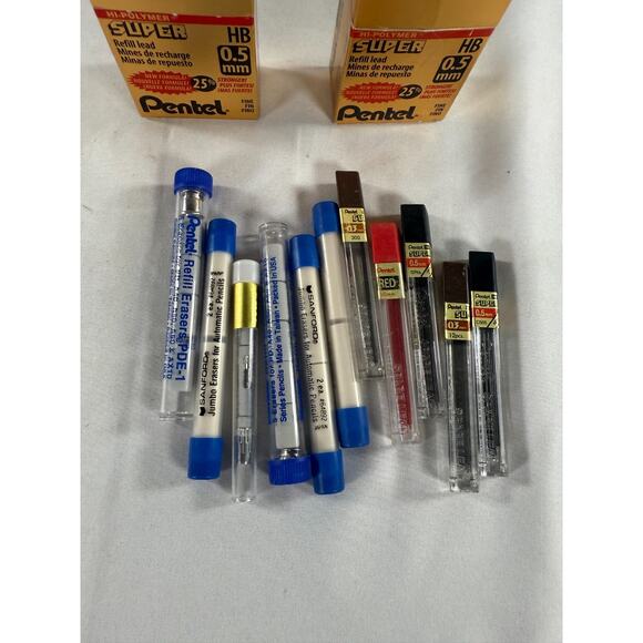 Vintage Pentel Sanford Mechanical Pencils Erasers Lead Refills Mixed Lot - Picture 5 of 5